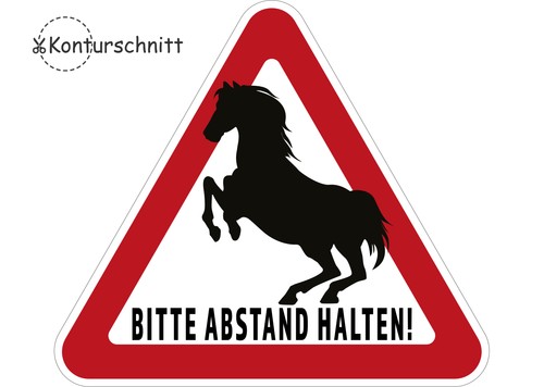Aufkleber bitte abstand - bitte,